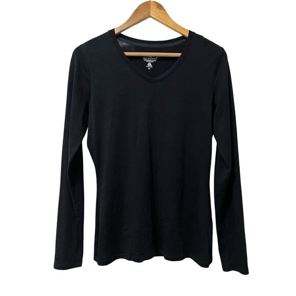 Segments Merino Wool Base Layer Top Size M Black Outdoor Hiking Women's - Picture 1 of 4